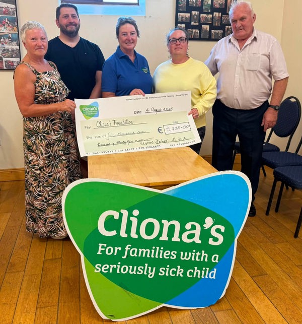 Presentations to Cliona's Foundation and Sarah